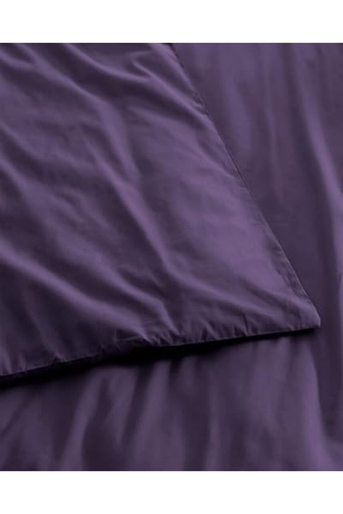 Snshop Coco Manon Çi̇ft Ki̇şi̇li̇k%100 Pamuk Ranforce Düz Nevresi̇m Mor 467437