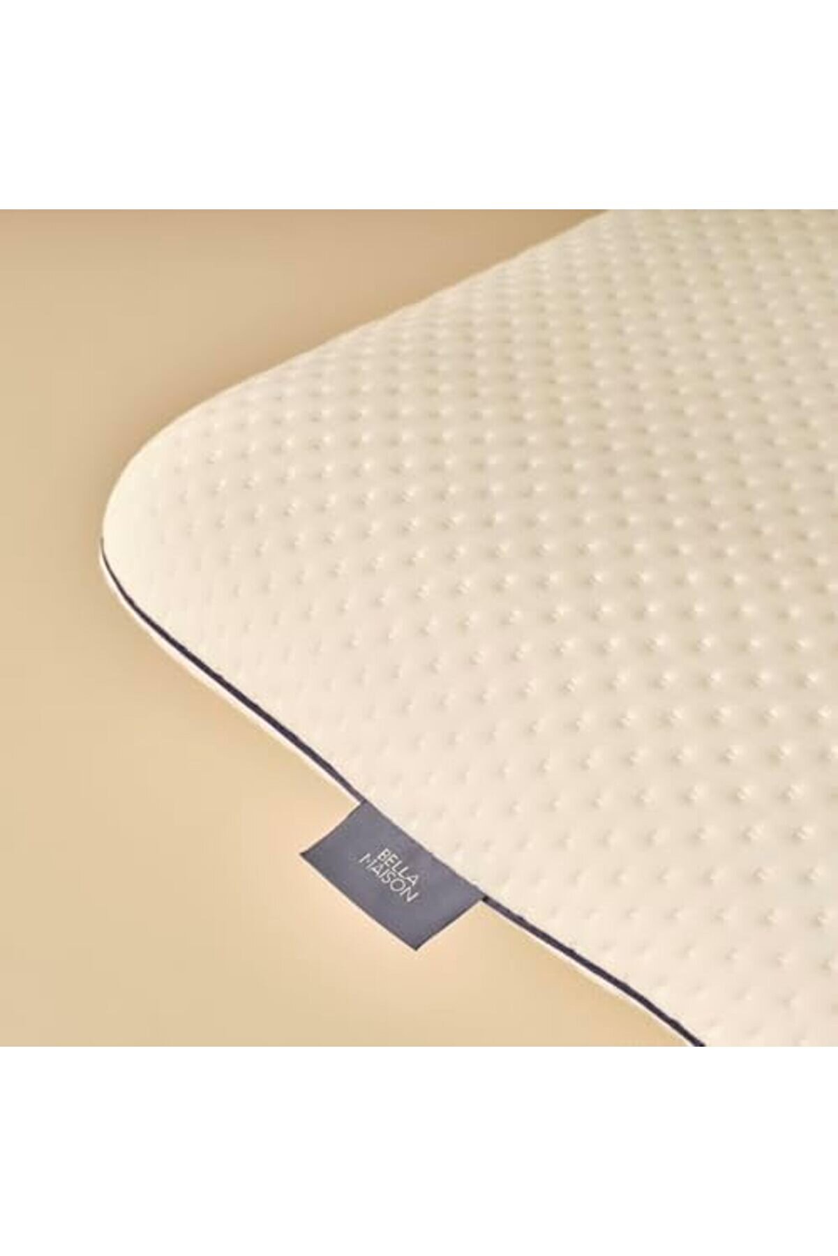 Ynsshopi̇ng Düz Dış Kumaş%65%35 Vi̇skon/İç Dolgu%100 Vi̇skoelasti̇k Sünger Yastık, Beyaz, 60X40X13 Cm