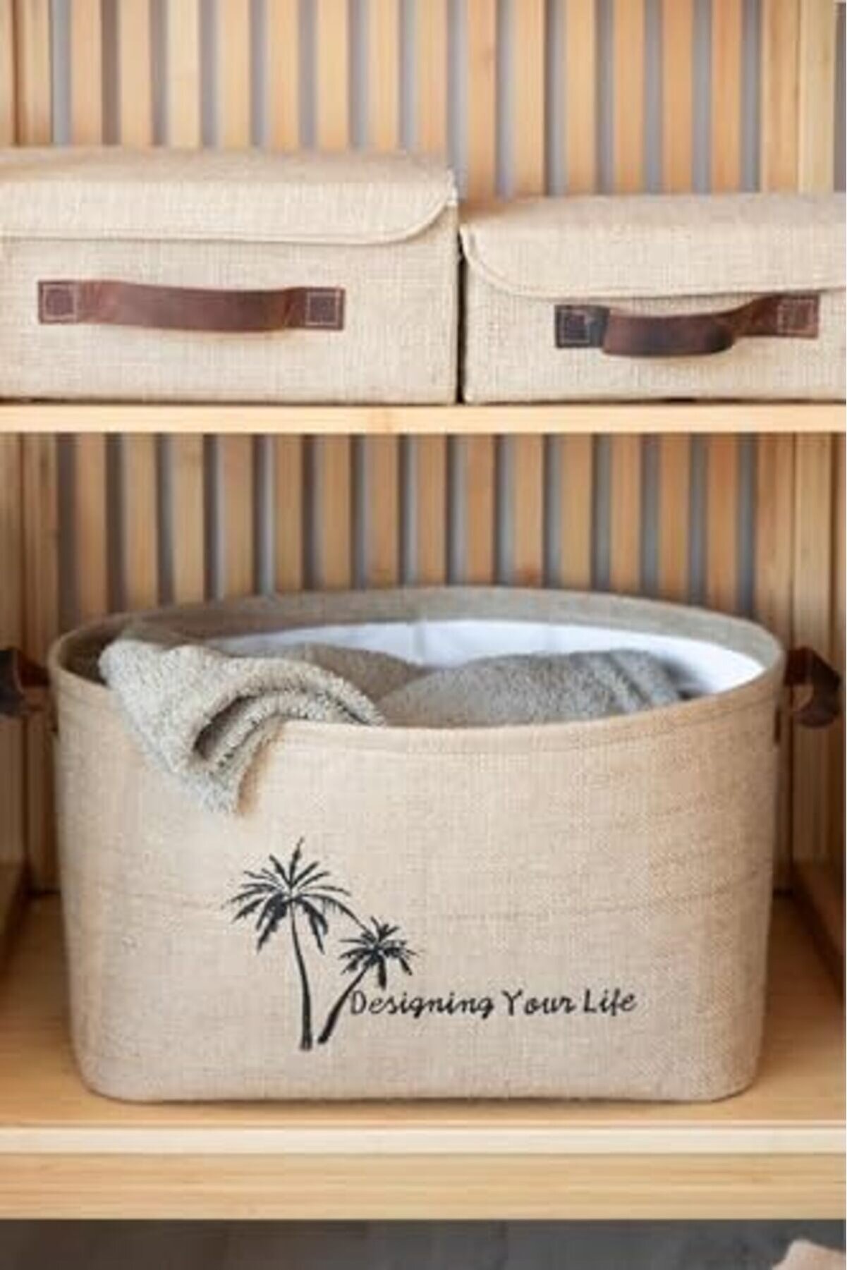 Lvnshop Bee Jüt Dolap İçi̇ Çamaşır Çocuk Odası Oyuncak Düzenleyi̇ci̇ Katlanır Saklama Sepeti̇ Organi̇zer