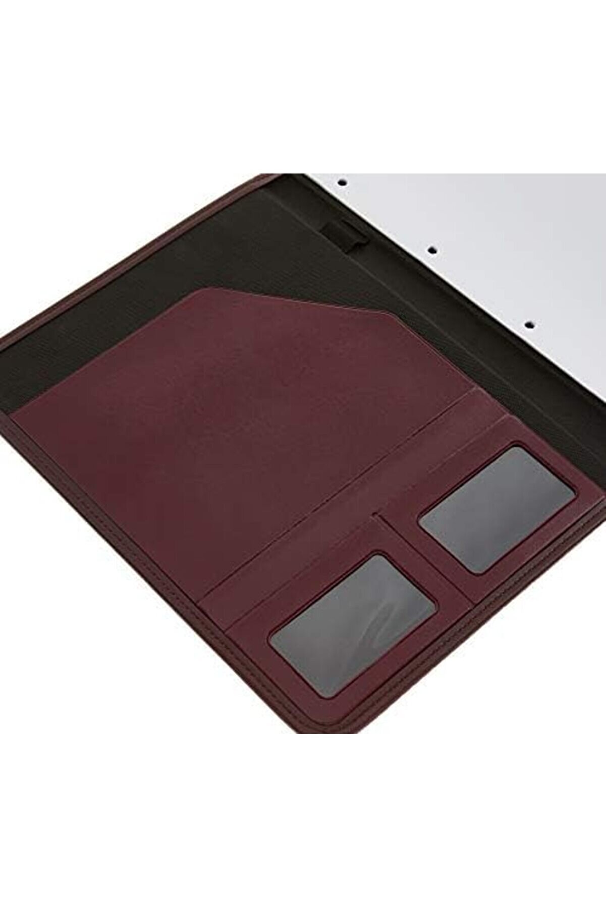 Trendymr 412-4 Sekreter Notluğu A4 Sekreterli̇k Dosyası Deri̇ Kapaklı Sekreter Tablası, Bordo Li̇fe