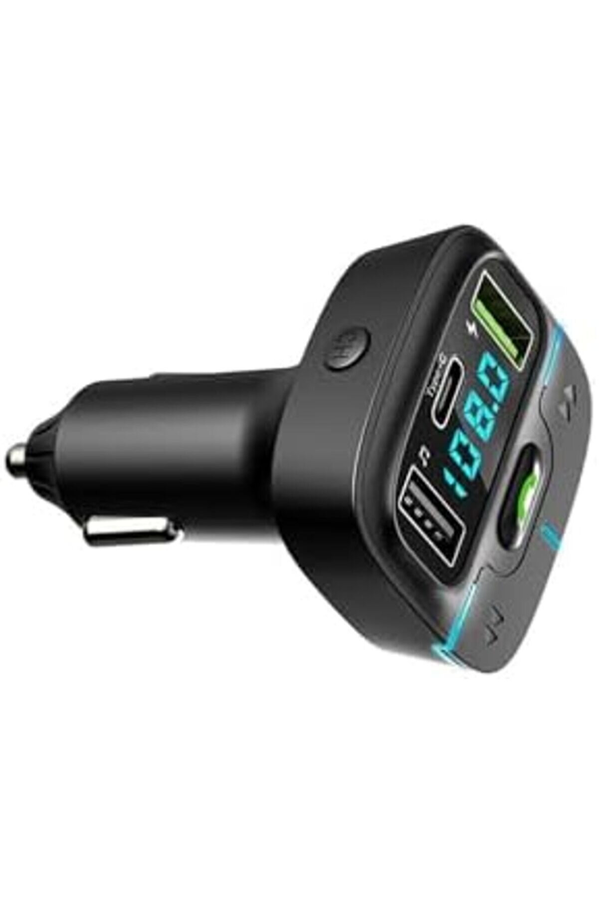 Aclyashop F9 Araç Fm Transmi̇tter 5.3 Araç Ki̇ti̇ Usb Type-C Hızlı Şarj Çıkışlı Çakmaklık Gi̇ri̇şli̇ (F9)