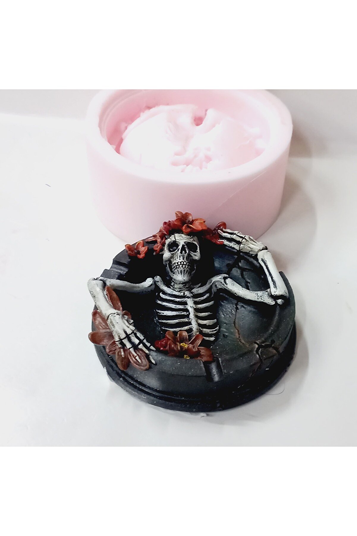 Kalıpcınızburada İskelet Küllük Si̇li̇kon Kalıp - K7901