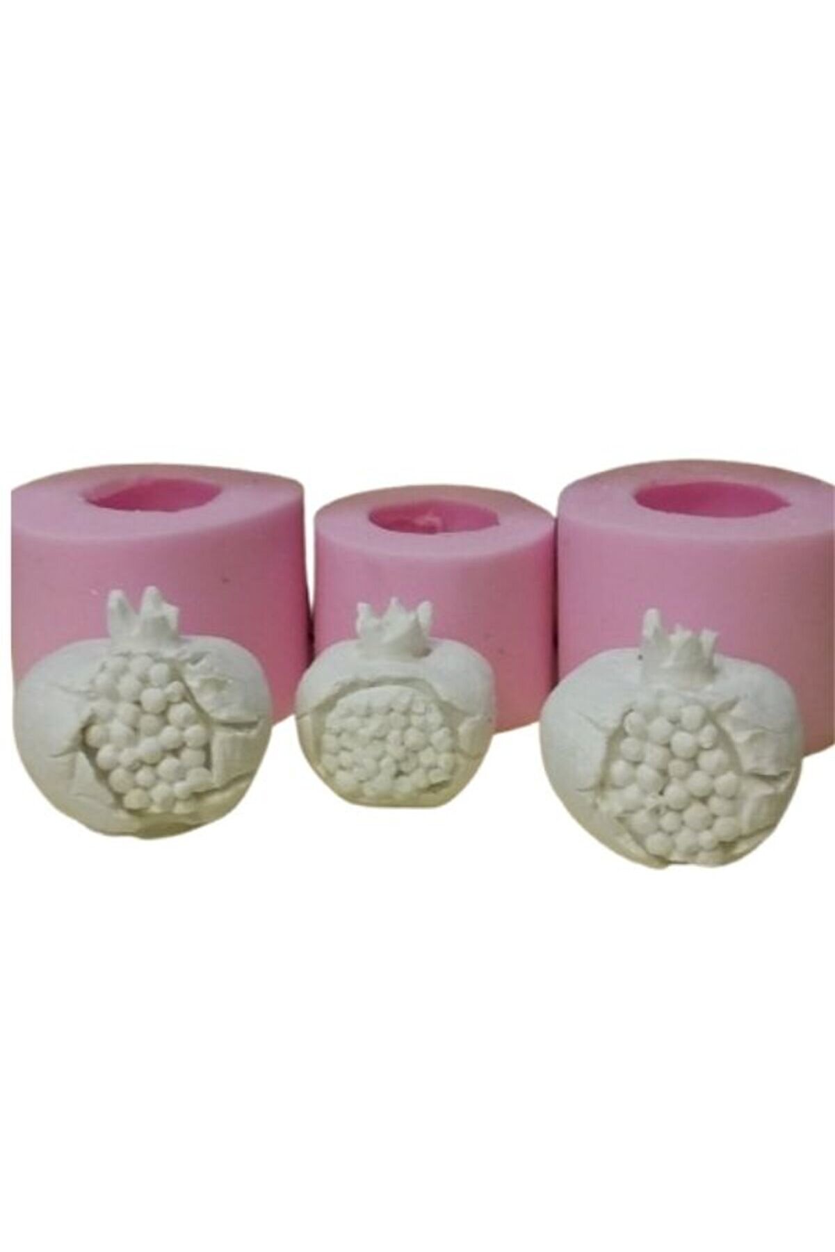 Kalıpcınızburada Çeki̇rdekli̇ Üçlü Nar Si̇li̇kon Kalıp - K7838