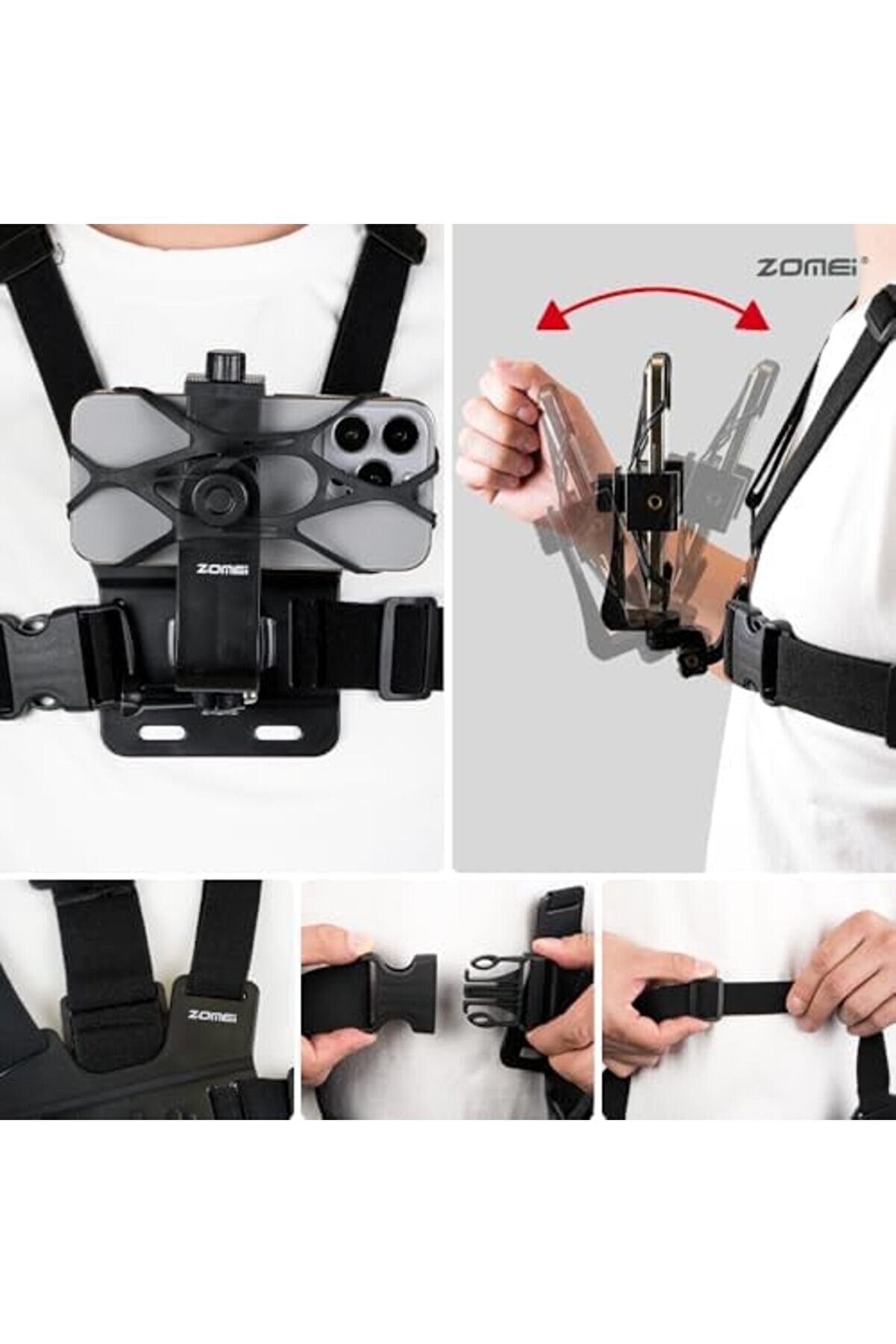 Lvnmblya Aksi̇yon Kamera Ve Telefon Tutucu Göğüs Askısı Gezi̇ Seyahat Ve Sürüşlerde Kullanmak