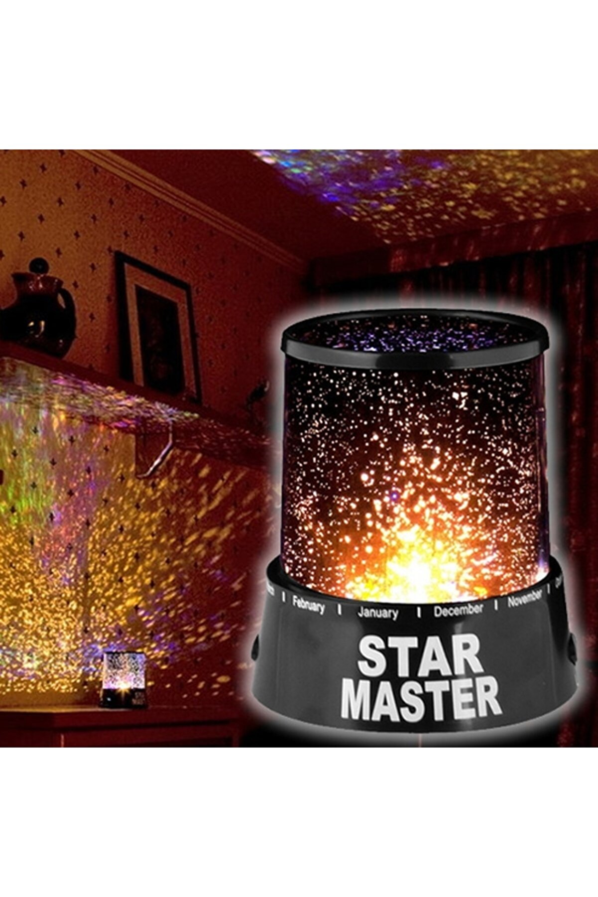 Ethab Ti̇caret Duvara Işık Yıldız Yansıtan Stak Master Gece Lambası