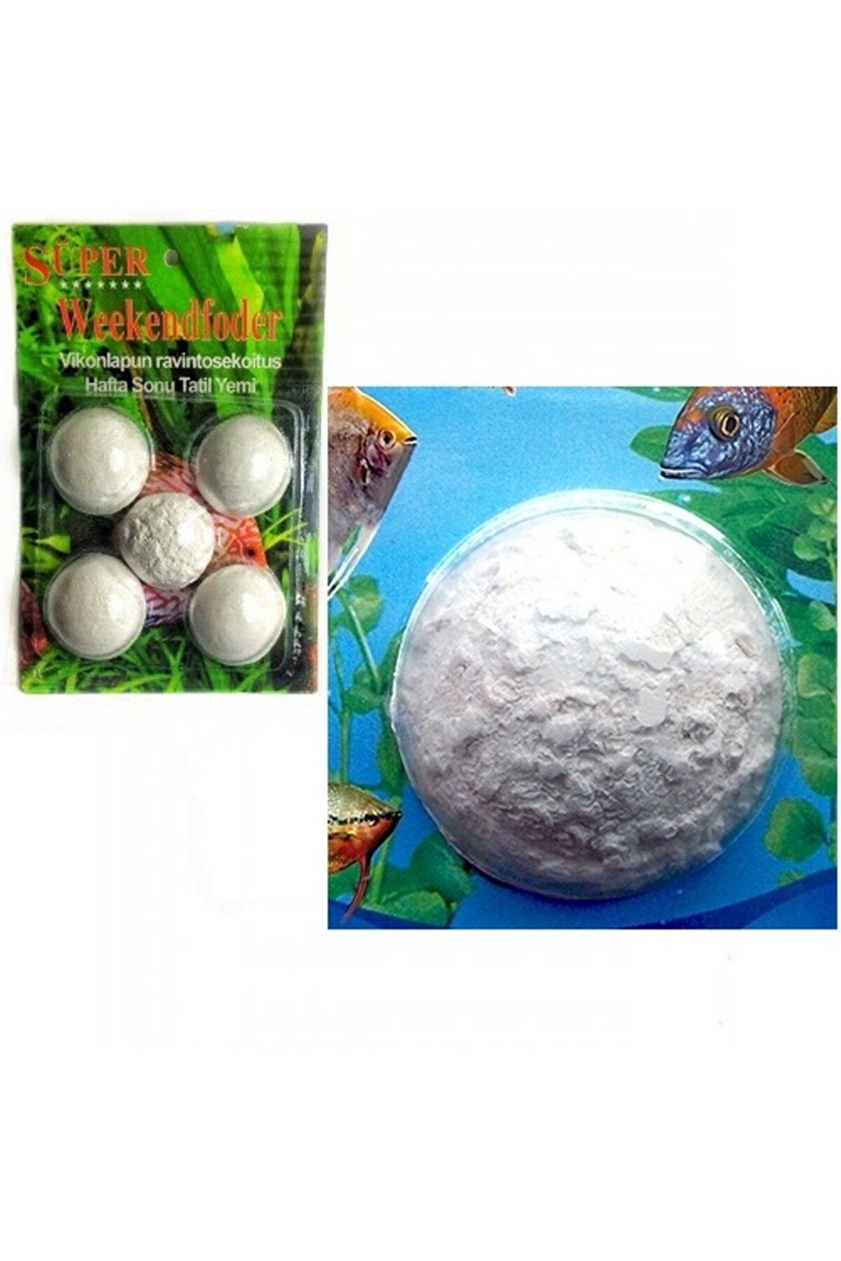 Toptan Bulurum Haftasonu Tatil Yemi Akvaryum Balıkları İçin 5li Set