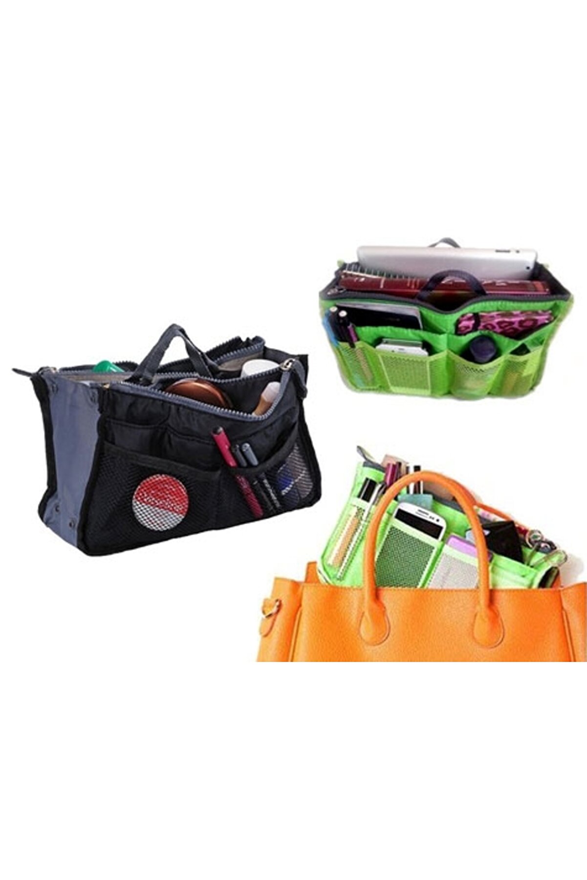 Toptan Bulurum 11 Bölmeli Renkli Çanta Organizeri