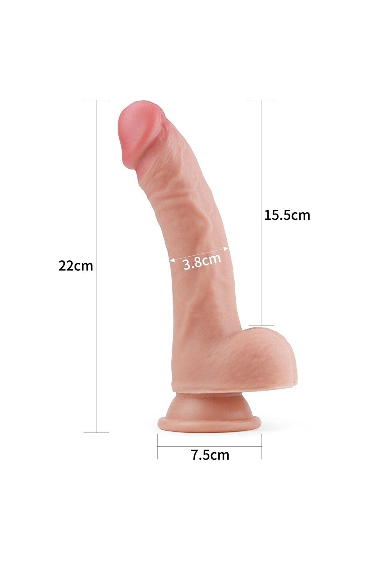 Meyrabest Ger&ccedil;ek Ten Hi̇ssi̇ Sağlayan Damarlı &Ouml;zel Si̇li̇kondan &Uuml;reti̇lmi̇ş 20 Cm Belden Bağlamalı