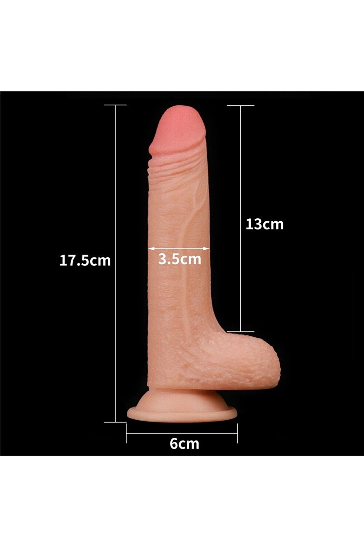 Meyrabest Hareketli̇ Dış Y&uuml;zey &Ouml;zel Seri̇ Ultra Yumuşak 17 Cm Reali̇sti̇k Peni̇s