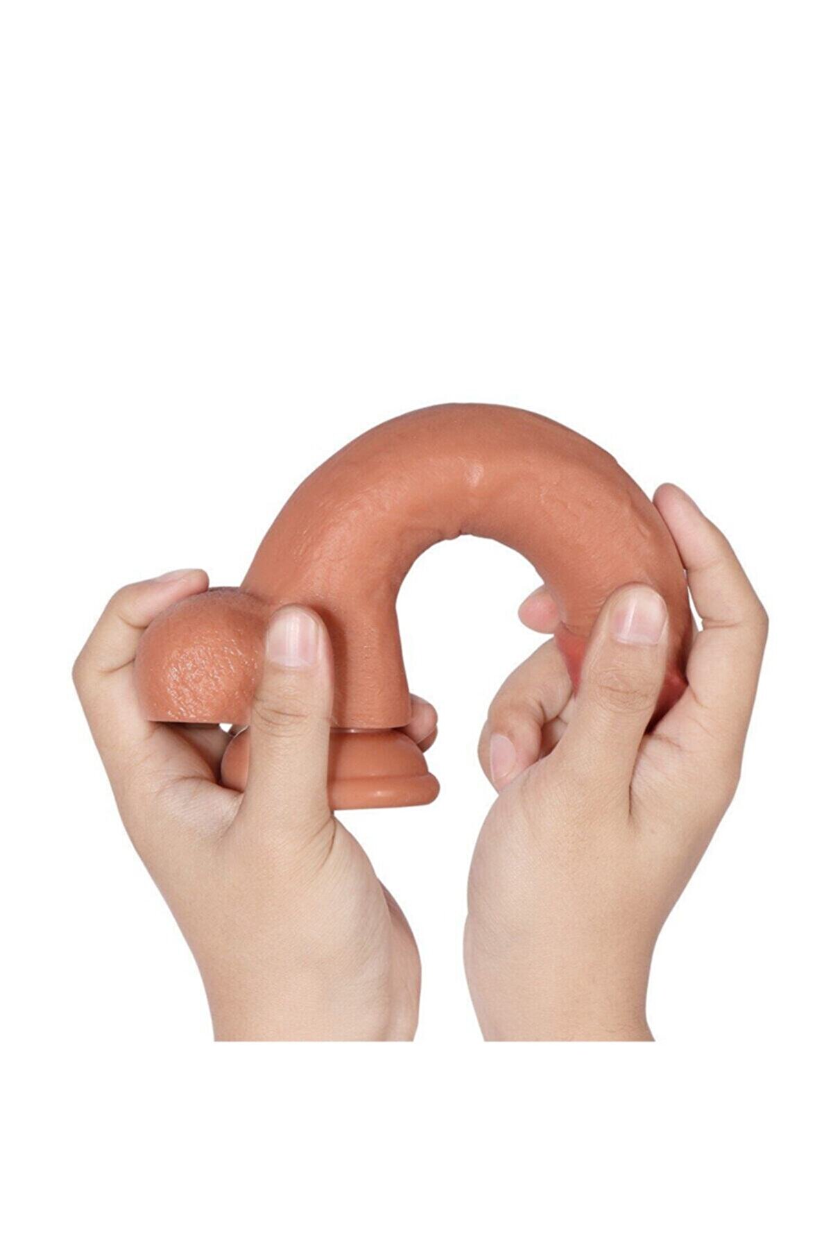 Meyrabest Di̇ldo Seri̇es Sean &Ccedil;i̇ft Katmanlı Ultra Yumuşak 22 Cm Reali̇sti̇k Peni̇s Di̇ldo