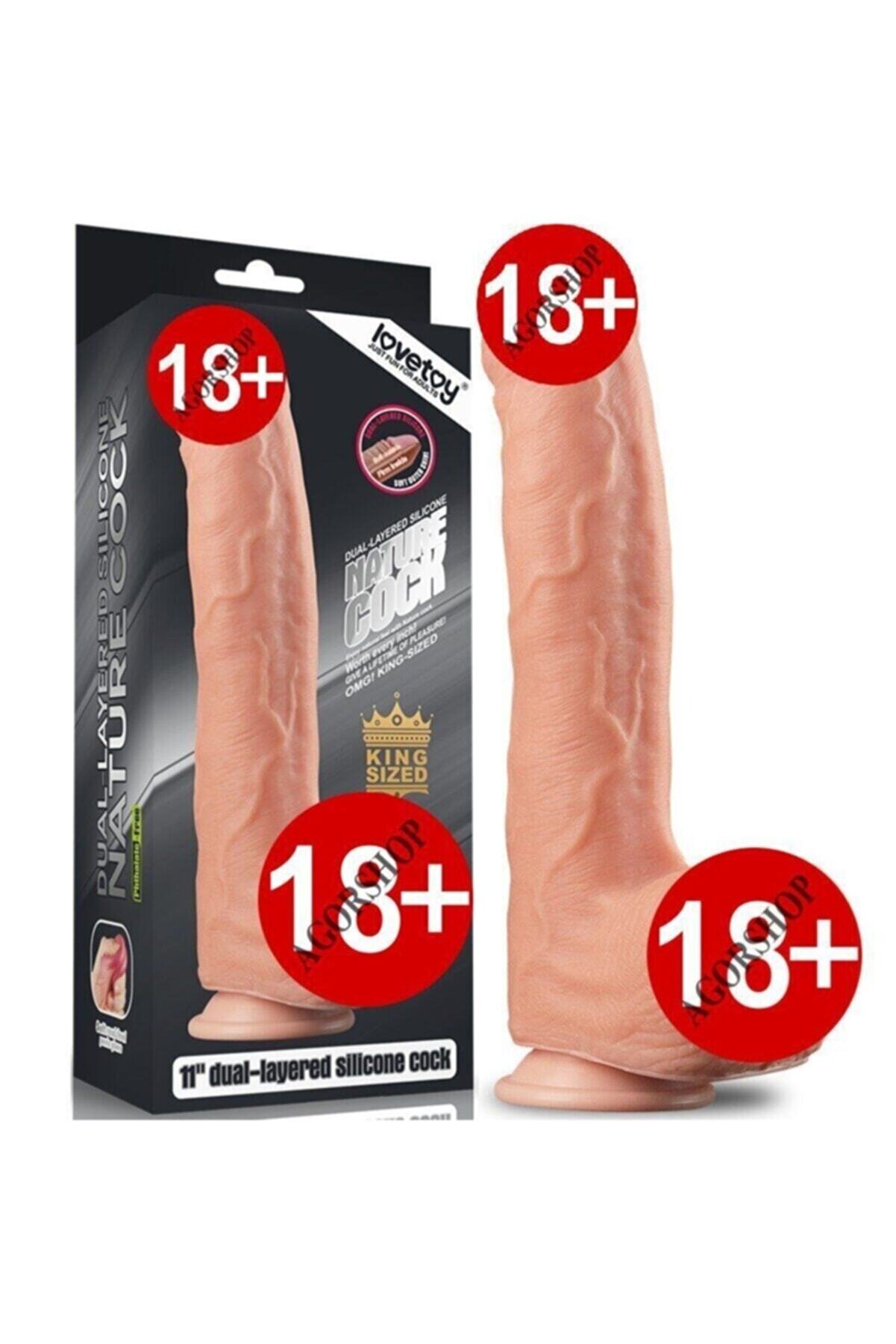 Meyrabest Nature Cock Ekstra Yumuşak &Ouml;zel &Ccedil;i̇ft Dokulu 28 Cm Reali̇sti̇k Peni̇s Lv411011
