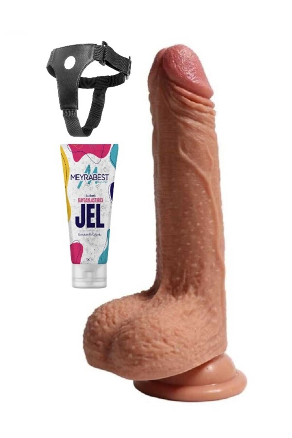 Meyrabest Ger&ccedil;ek Et Dokusunda 19 Cm Belden Bağlamalı Kemerli̇ Peni̇s