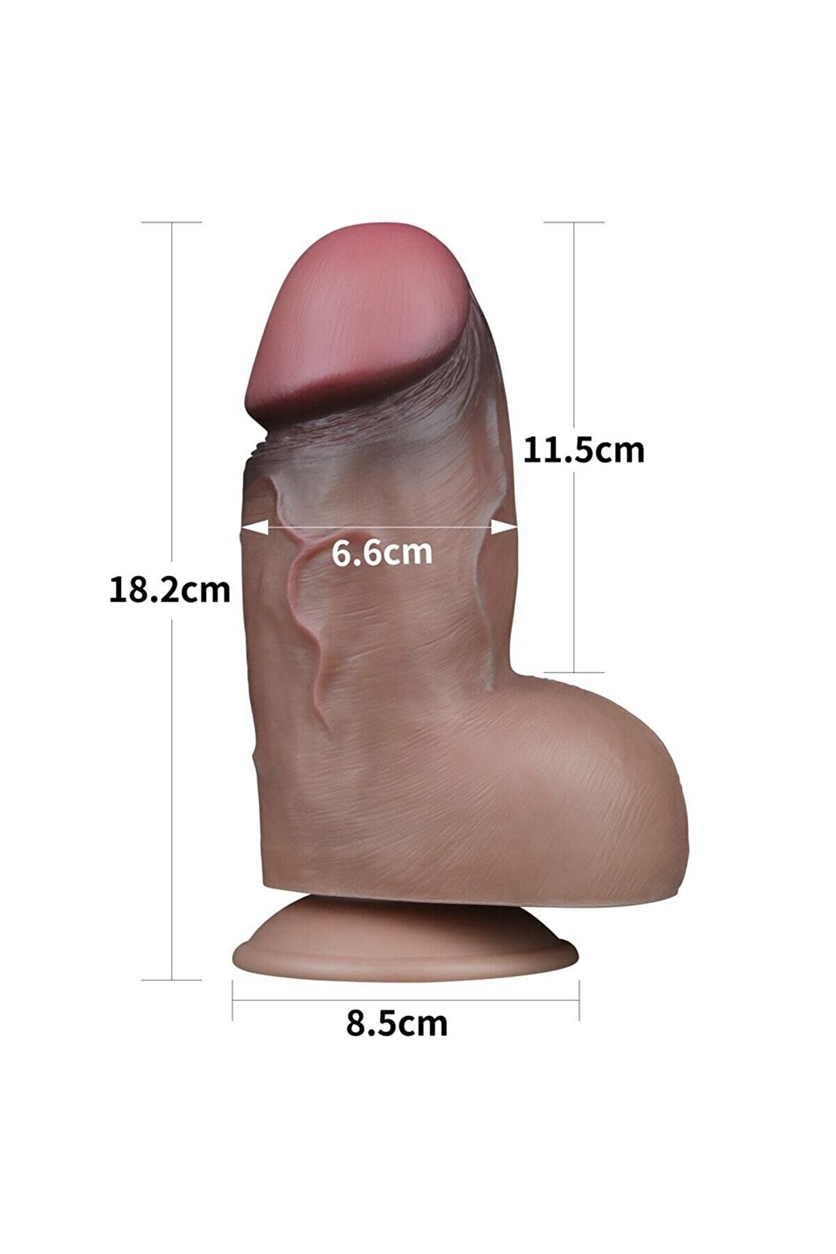 Meyrabest Plati̇nyum Si̇li̇kon Di̇ldo 18 Cm