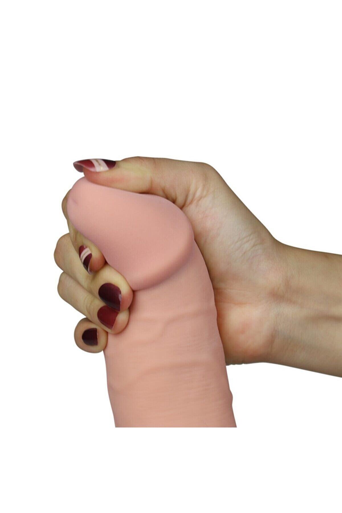 Meyrabest Ten Hi̇ssi̇ Verebi̇len Belden Bağlamalı Kemer Aparatı Ile Beraber Kullanılabi̇li̇r 21 Cm Damarlı Peni̇s