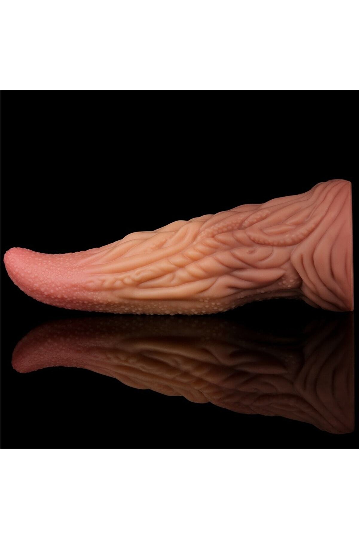 Meyrabest 25 Cm 10   Dual Layered Plati̇num Si̇li̇cone Tongue Di̇ldo