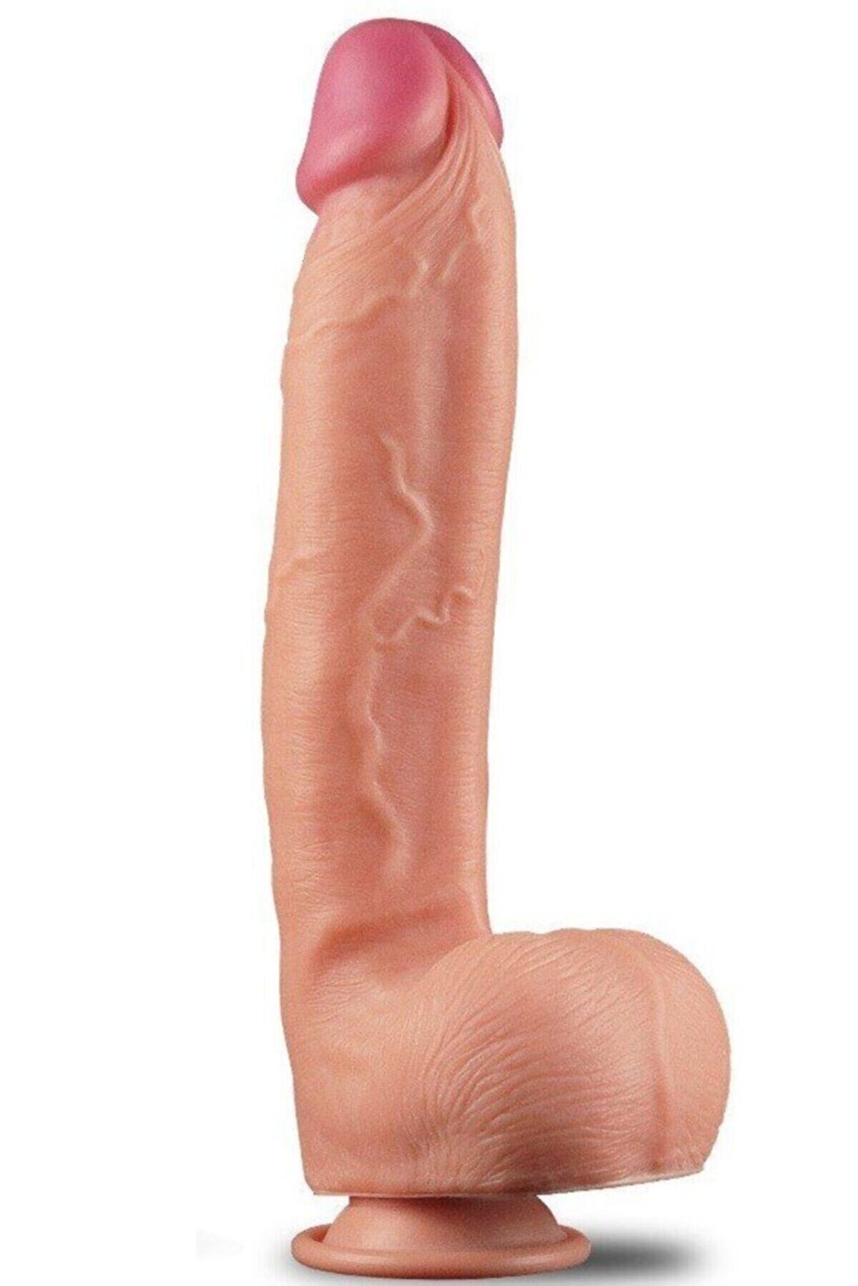 Meyrabest Nature Cock Ekstra Yumuşak &Ouml;zel &Ccedil;i̇ft Dokulu 31 Cm Reali̇sti̇k Peni̇s