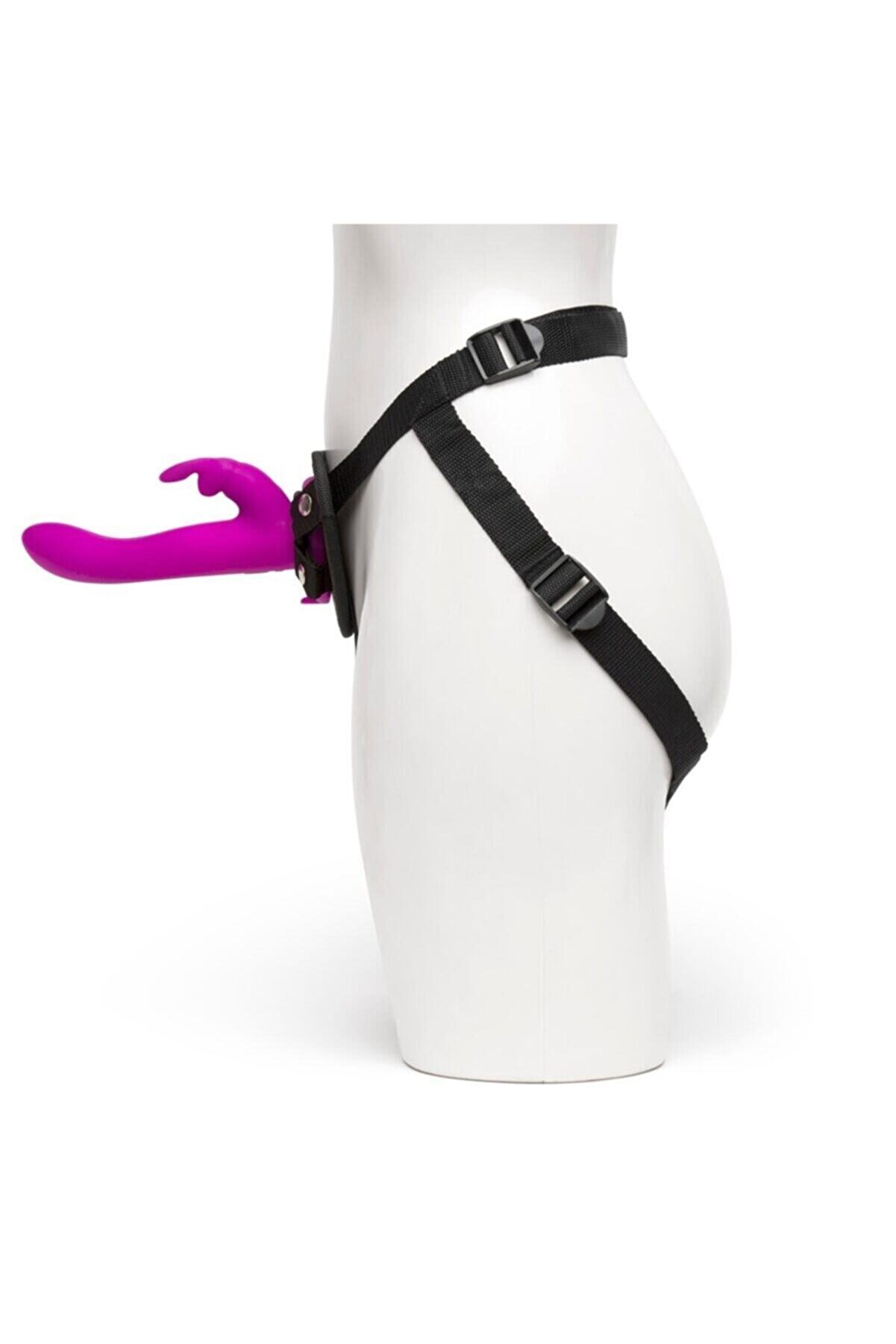 Meyrabest Happy Rabbi̇t Ti̇treşi̇mli̇ Strap-On Kemerli̇ L&uuml;ks Vi̇brat&ouml;r