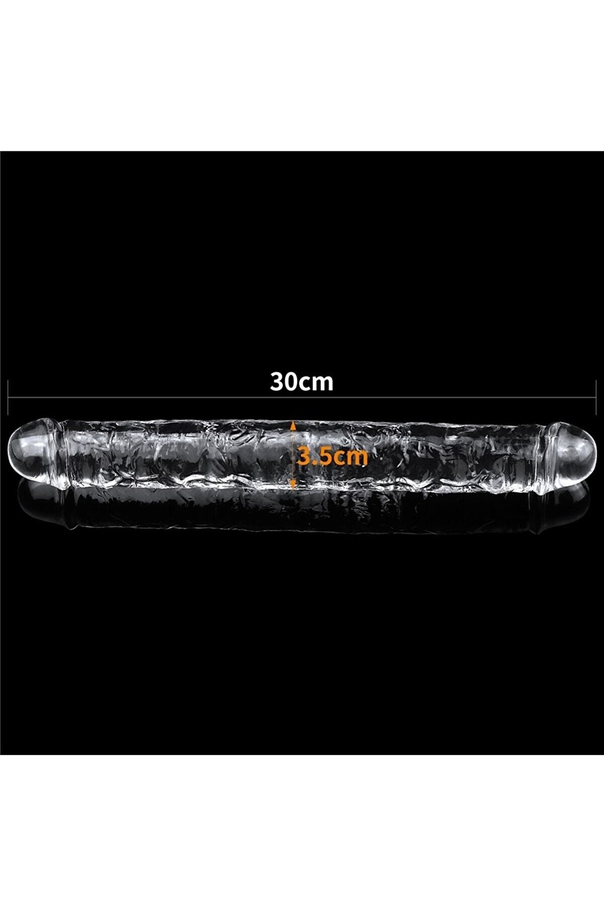 Meyrabest Flawless Clear Double Di̇ldo 12   &Ccedil;i̇ft Taraflı Di̇ldo