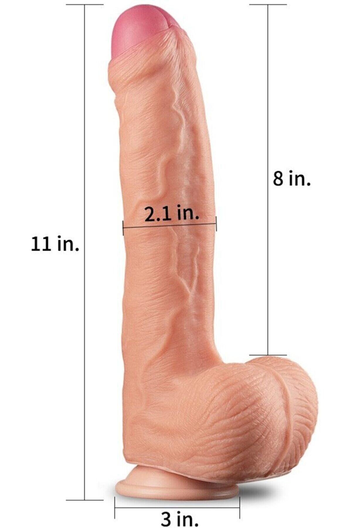 Meyrabest &Ouml;zel &Uuml;reti̇m Si̇li̇kon Yumuşak Dokulu &Ccedil;i̇ft Katmanlı Reali̇sti̇k Peni̇s 28 Cm