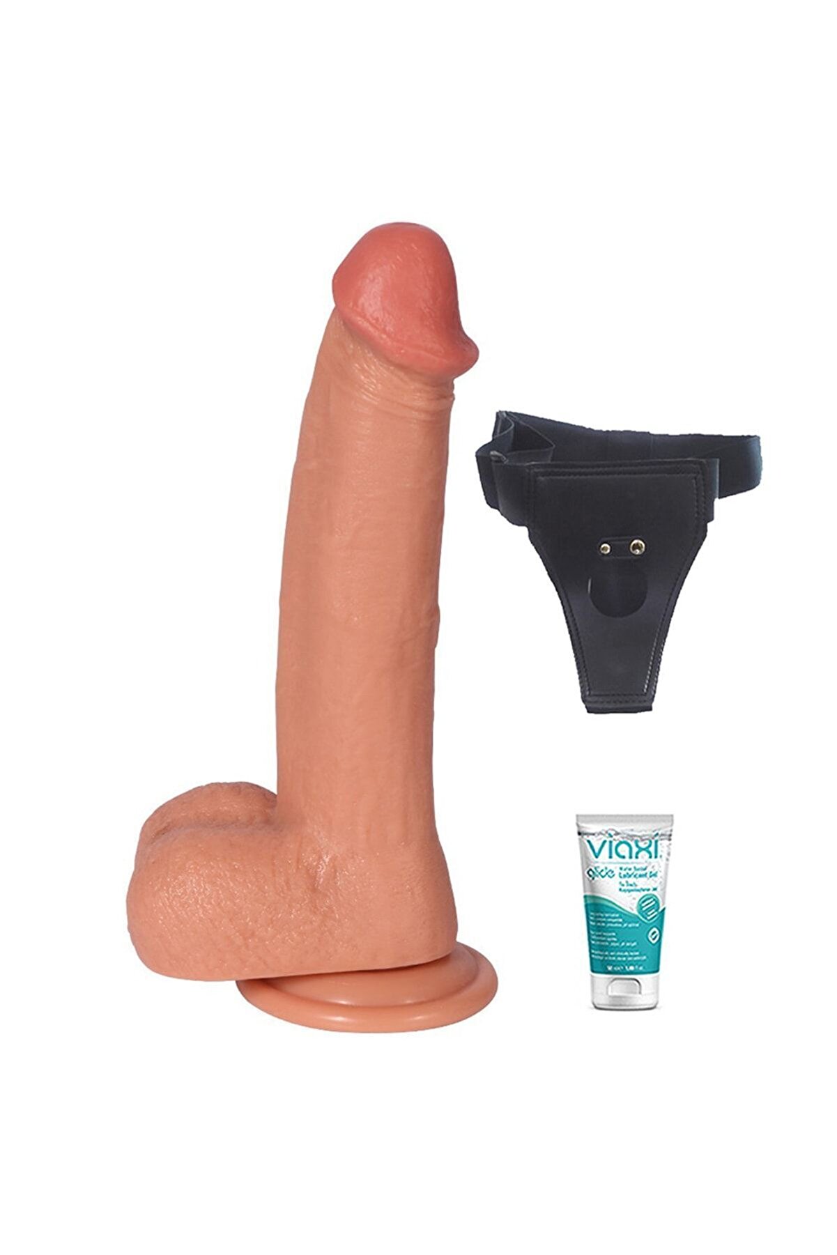 Meyrabest G&uuml;&ccedil;l&uuml; Vantuza Sahi̇p 23 Cm Dokuda &Uuml;reti̇lmi̇ş Kemerli̇ Yapay Di̇ldo+Jel