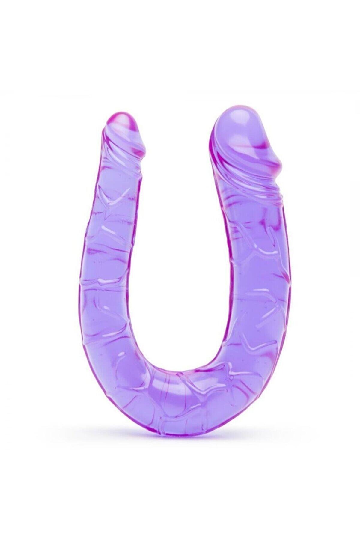 Meyrabest Double Mi̇ni̇ Di̇ldo &Ccedil;i̇ft Taraflı Mavi̇ Jel Peni̇s 18 Cm