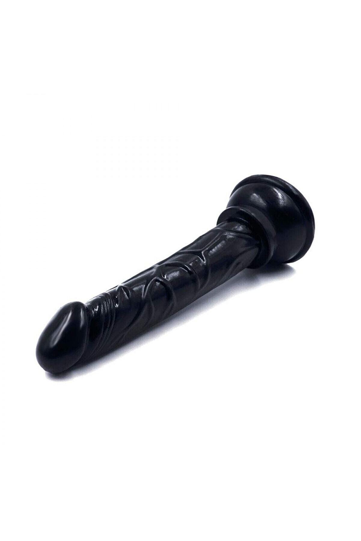 Meyrabest Anal Ve Vaji̇nal Kullanıma Uygun 14,5 Cm Reali̇sti̇k Peni̇s Black Di̇ldo