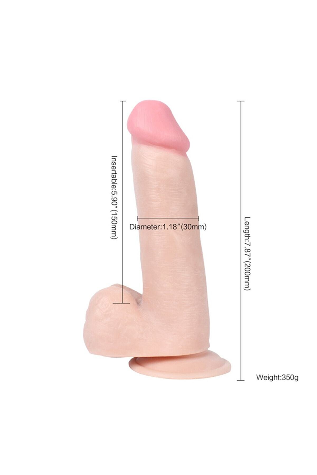 Meyrabest Di̇ldo Seri̇es P&uuml;r&uuml;zs&uuml;z Si̇li̇kon Sabi̇tlenebi̇li̇r Reali̇sti̇k Di̇ldo 20 Cm