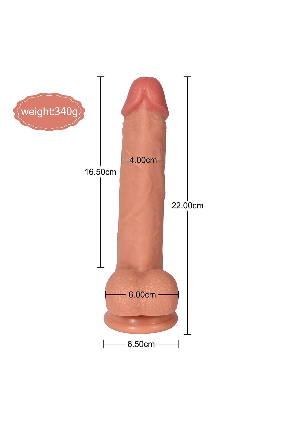 Meyrabest Sean Dual Layer &Ccedil;i̇ft Katmanlı 22 Cm Sli̇kon Reali̇sti̇k Peni̇s Di̇ldo