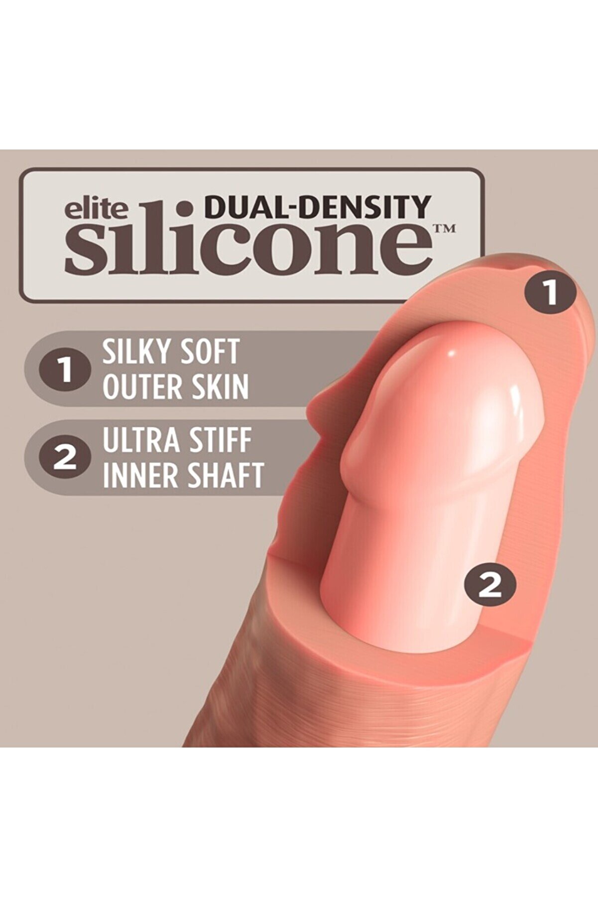 Meyrabest 6" Dual Densi̇ty Si̇li̇cone Cock Di̇ldo