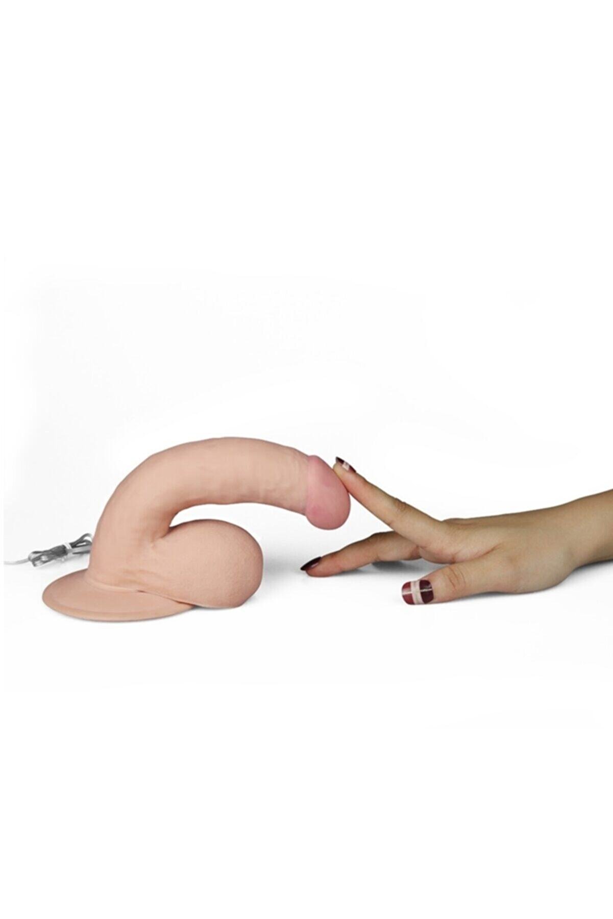 Meyrabest En &Ccedil;ok Satılan Yumuşak &Ouml;zel Dokulu 22 Cm Ti̇treşi̇mli̇ Reali̇sti̇k Strap On Peni̇s