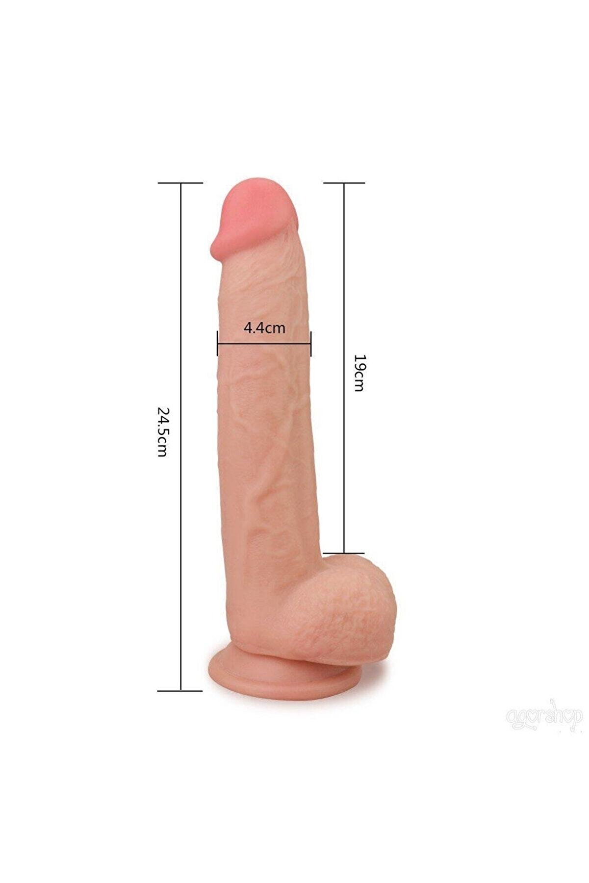 Meyrabest Hareketli̇ Deri̇ Si̇stem 9 Inch Sli̇di̇ng Ski̇n Dual Layer Di̇ldo