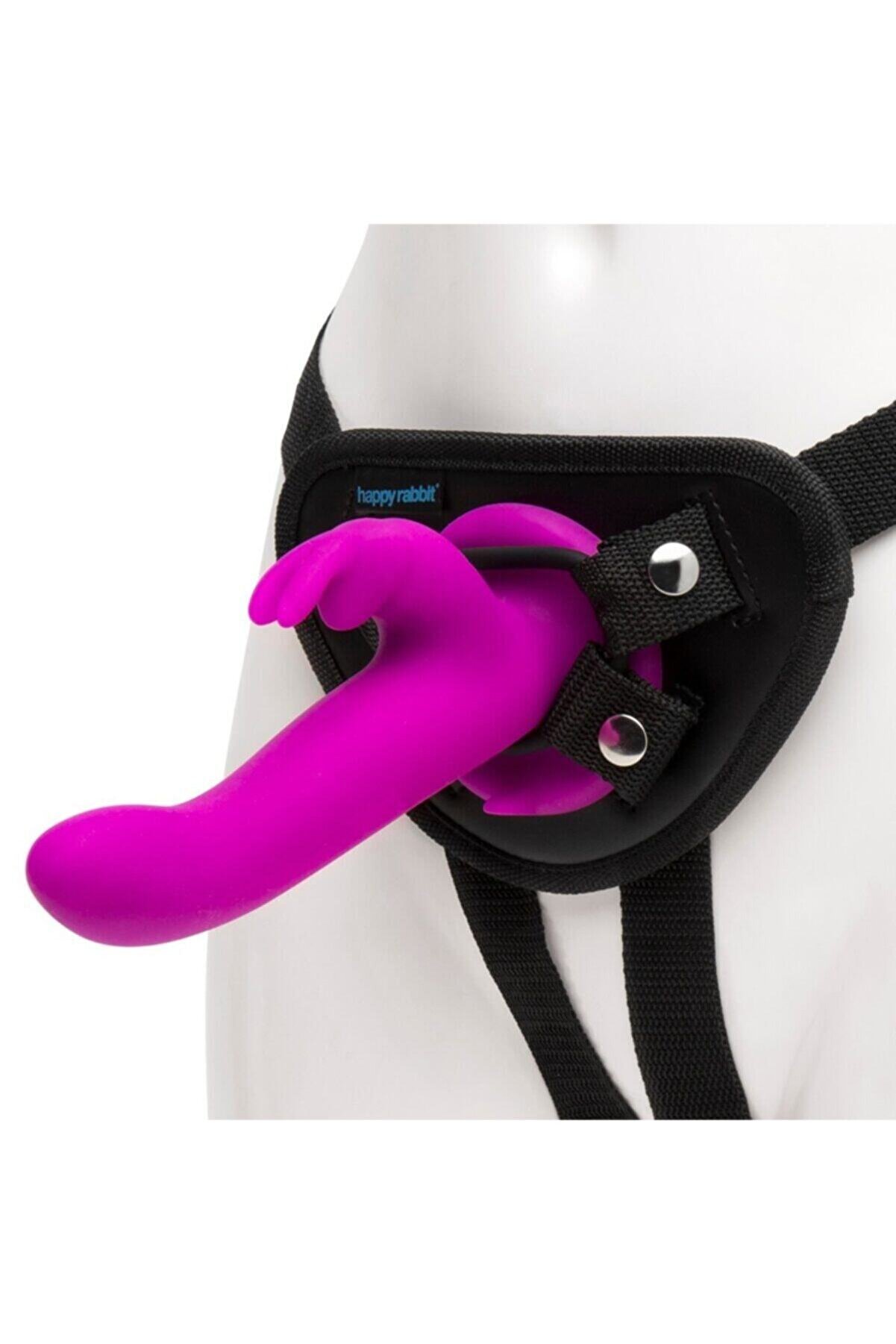 Meyrabest Happy Rabbi̇t Ti̇treşi̇mli̇ Strap-On Kemerli̇ L&uuml;ks Vi̇brat&ouml;r