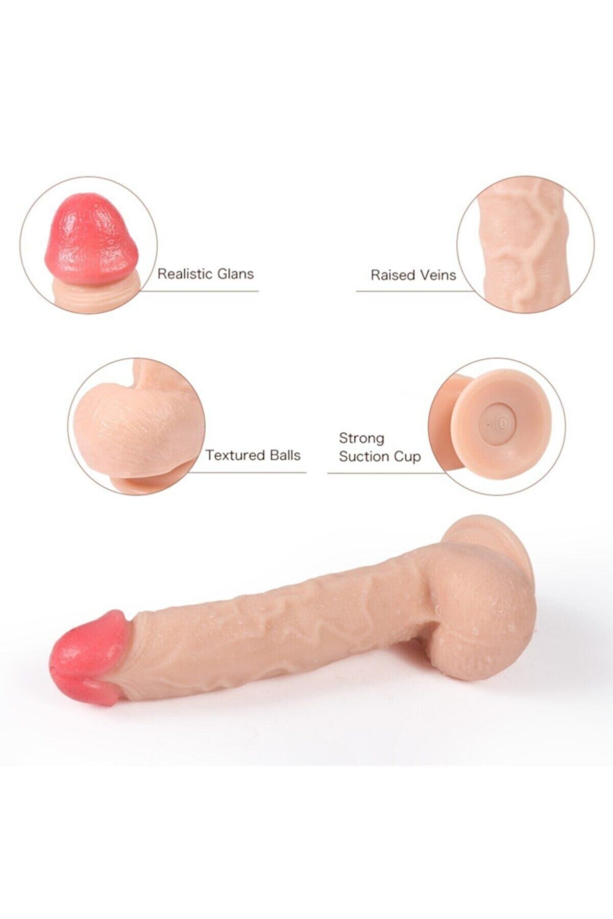 Meyrabest Di̇ldo Seri̇es Hallen Uzaktan Kumanda Hareketli̇ Natural Di̇ldo 23 Cm