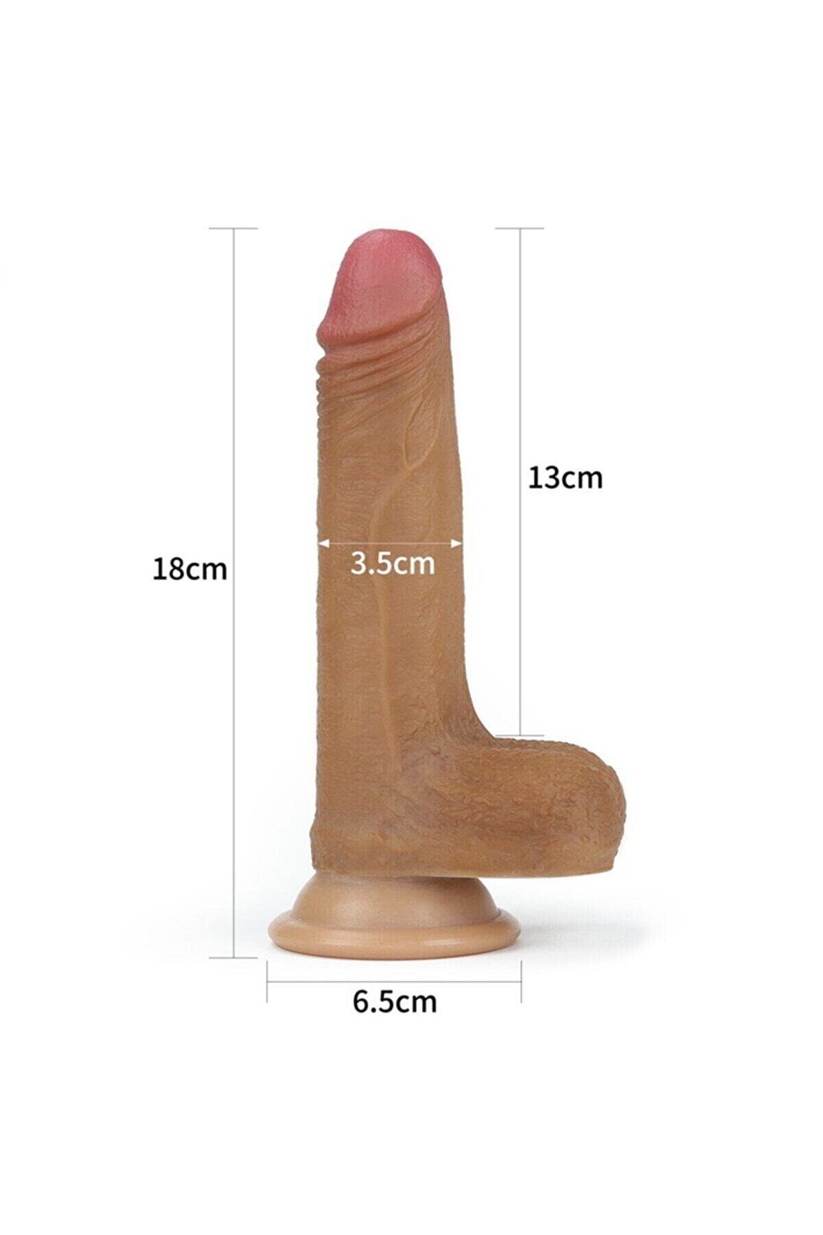 Meyrabest Lovetoy Nature Cock 18 Reali̇sti̇k &Ccedil;i̇ft Katmanlı Melez Peni̇s Lv4001B