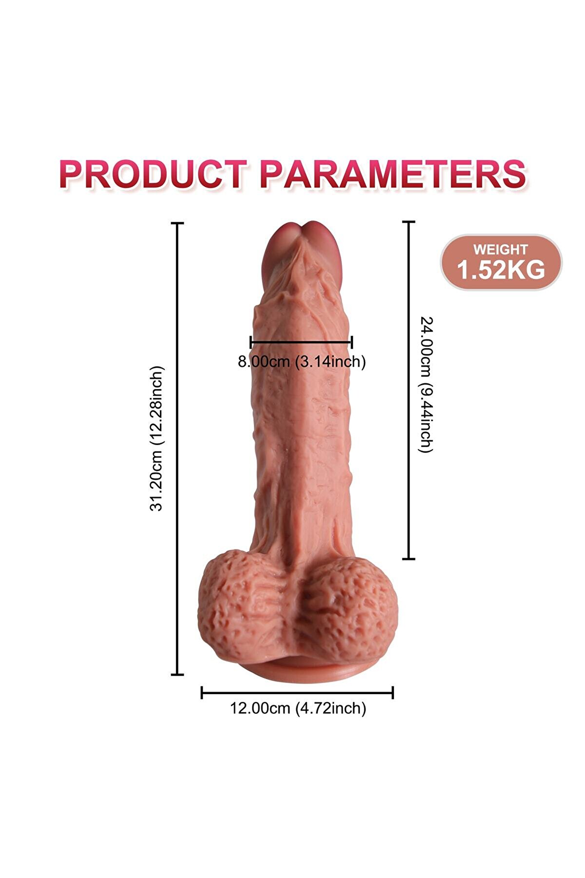 Meyrabest Lei̇long 32,5 Cm &Ccedil;i̇ft Katmanlı Ekstra Yumuşak Et Dokulu Reali̇sti̇k Peni̇s Di̇ldo