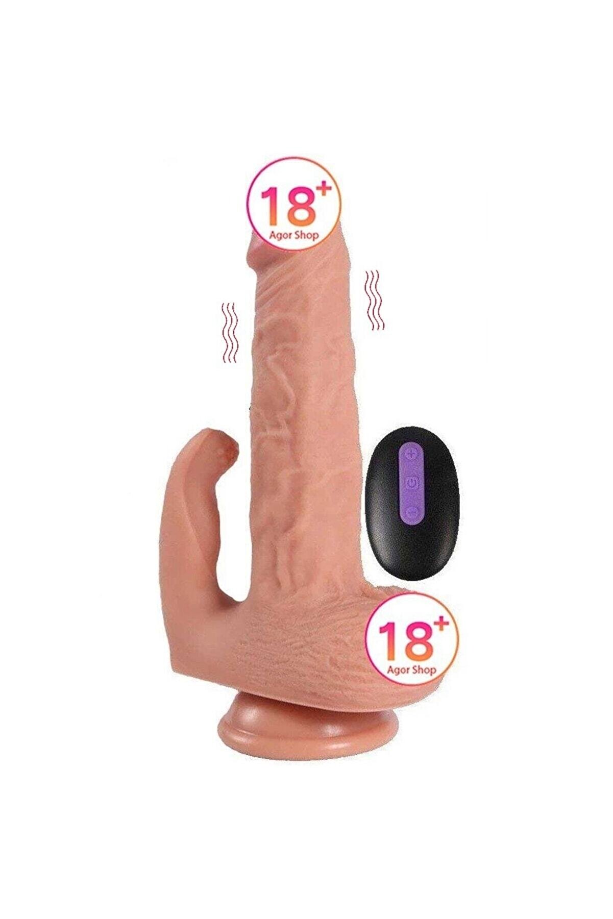 Meyrabest Di̇ldo Seri̇es Austi̇n Sallama Modlu Dual Ti̇treşi̇mli̇ Reali̇sti̇k Peni̇s 21.5 Cm