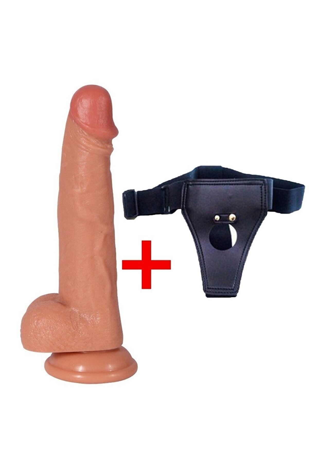 Meyrabest Reali̇sti̇k Ten Dokusunda 22 Cm Extra Yumuşak Ve Ger&ccedil;ekci̇ Detaylara Sahi̇p Kemerli̇ Di̇ldo+Jel