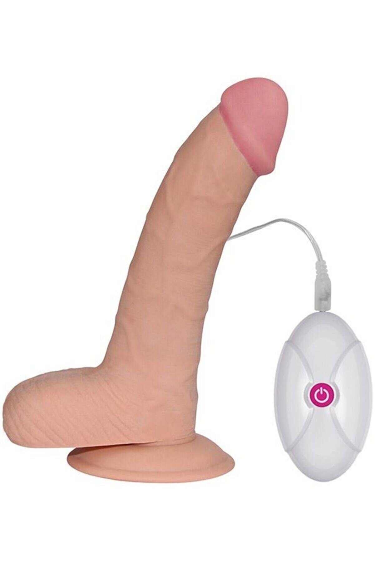 Meyrabest G&uuml;&ccedil;l&uuml; Vantuz Ile D&uuml;z Zemi̇nlere Yapıştırılabi̇li̇r Esnek Ve B&uuml;k&uuml;lebi̇li̇r 21 Cm Reali̇sti̇k Peni̇s