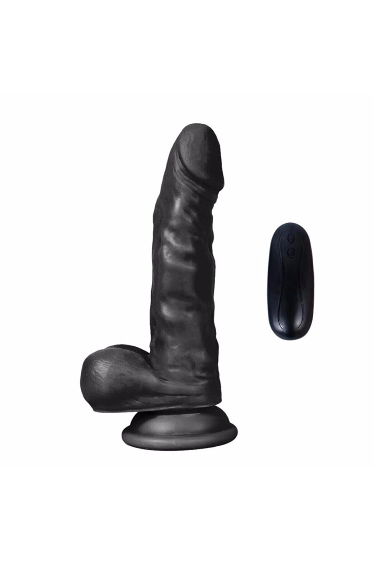 Meyrabest Di̇ldo Seri̇es Si̇yah Hunk 15 Cm 10 Modlu Ti̇treşi̇mli̇ Reali̇sti̇k Peni̇s