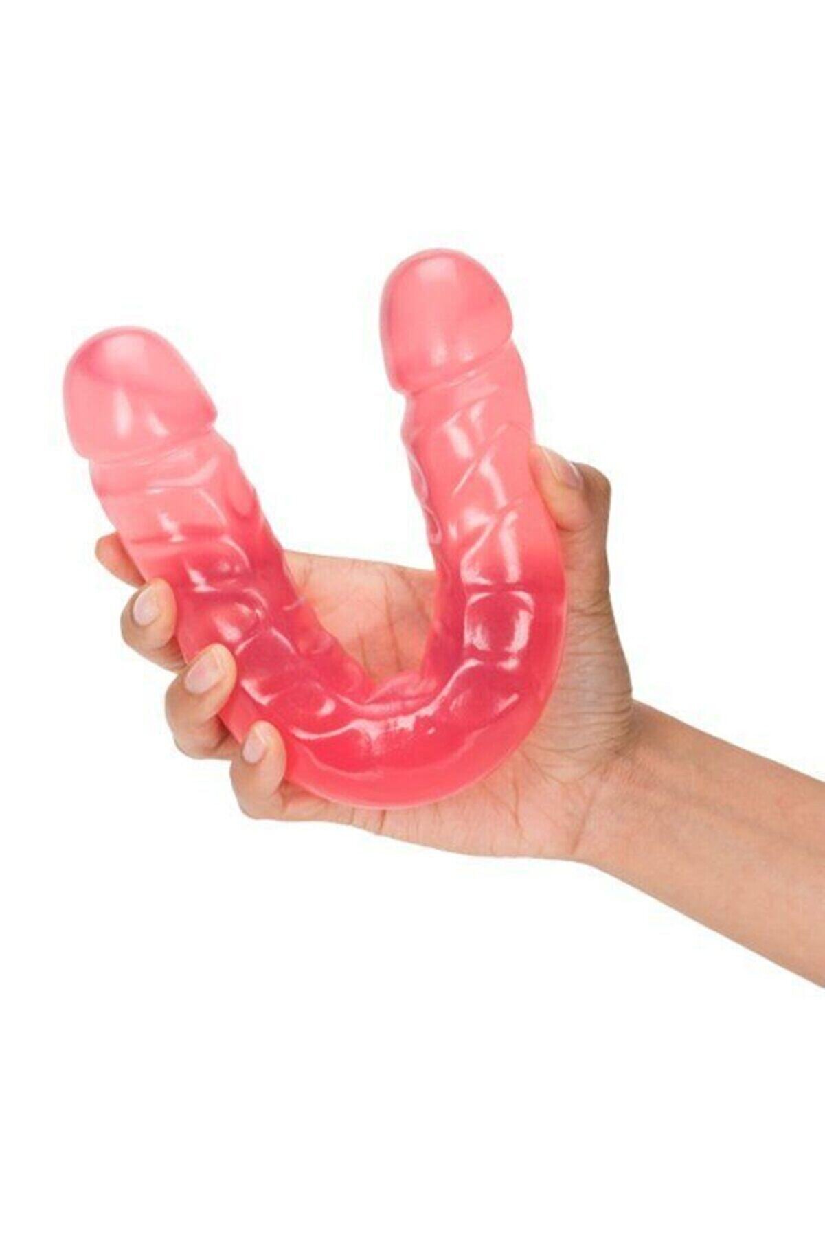 Meyrabest L&uuml;ks Made In Usa Doc Jhnson Jelli̇es Jr. &Ccedil;i̇ft Başlı 30 Cm Reali̇sti̇k Peni̇s