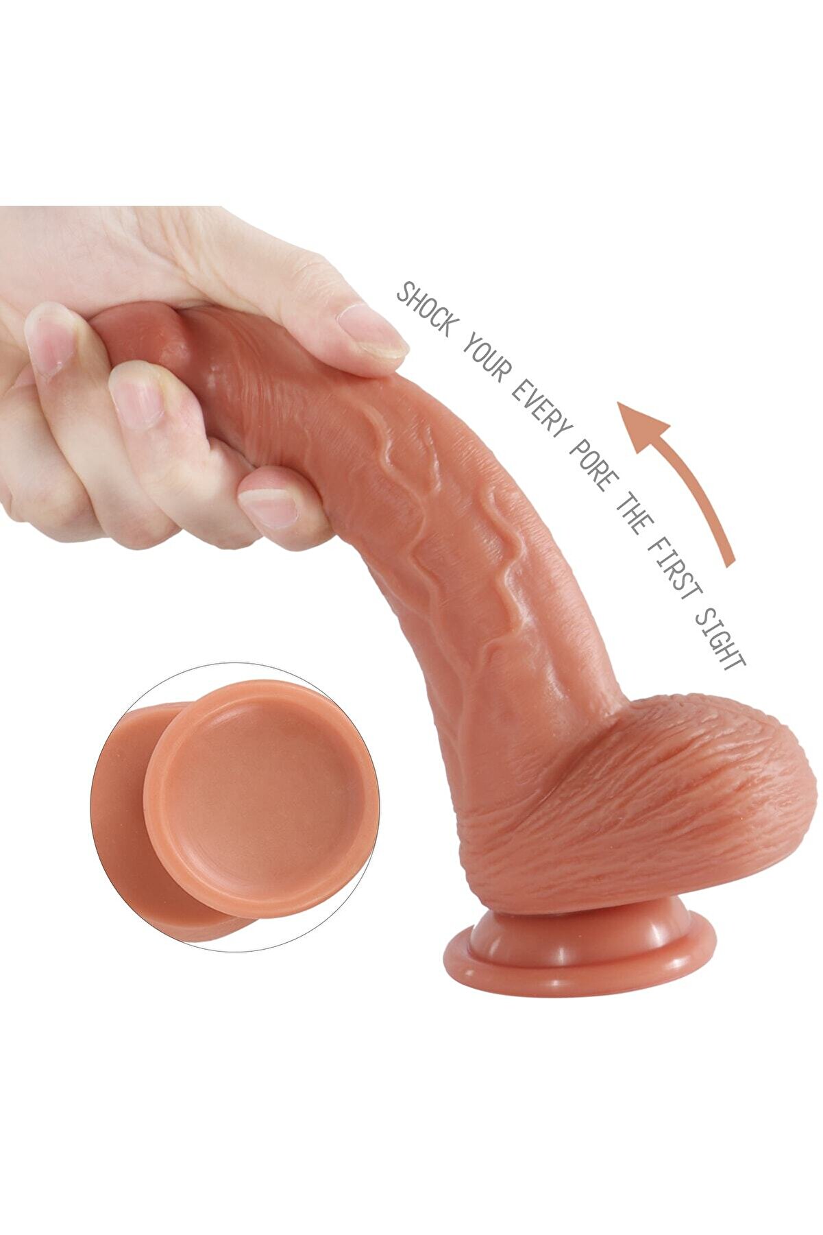 Meyrabest Ike 20 Cm &Ccedil;i̇ft Katmanlı &Ouml;zel Doku Reali̇sti̇k Peni̇s