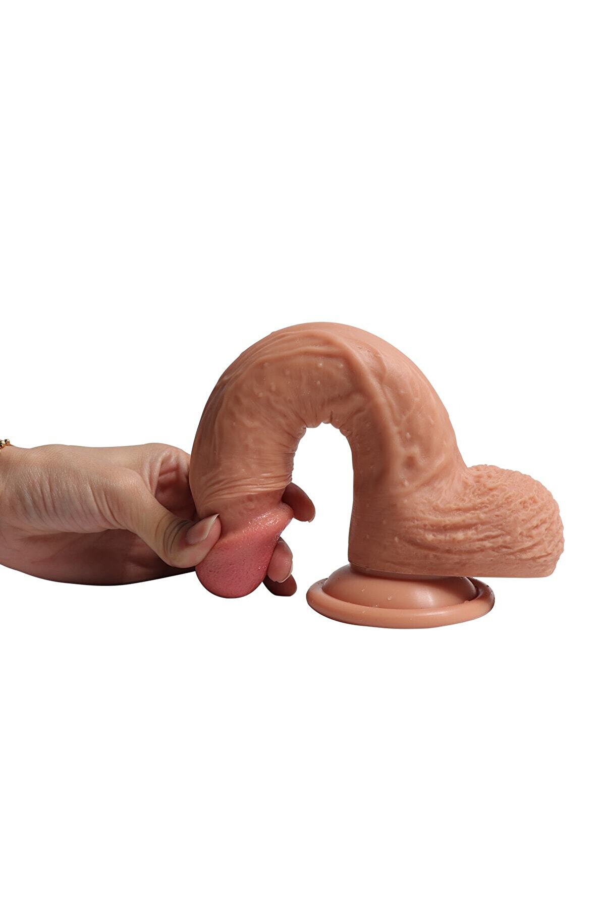 Meyrabest 21 Cm &Ccedil;i̇ft Katmanlı Eği̇k Reali̇sti̇k Peni̇s