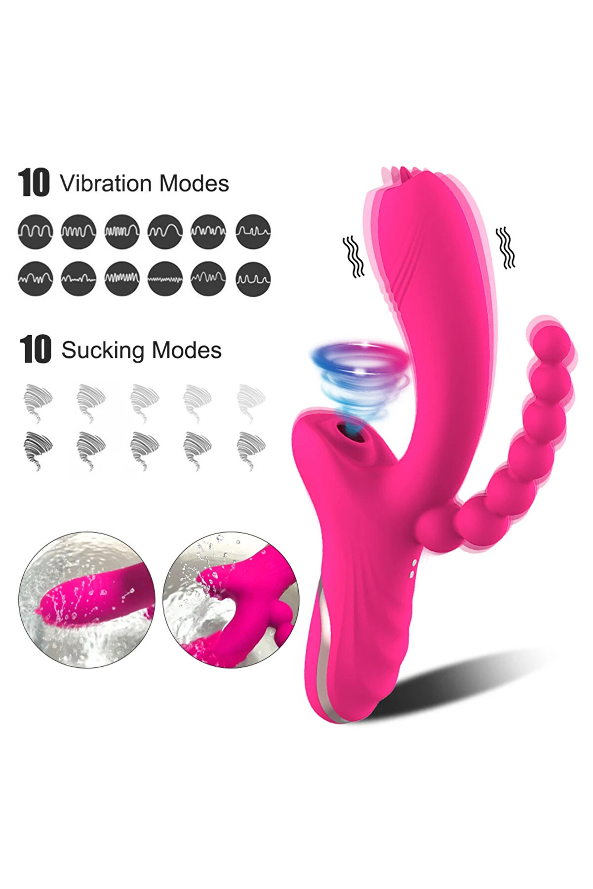 Erox G-Spot Ve Anal Beads 3İn1 Vi̇brat&ouml;r