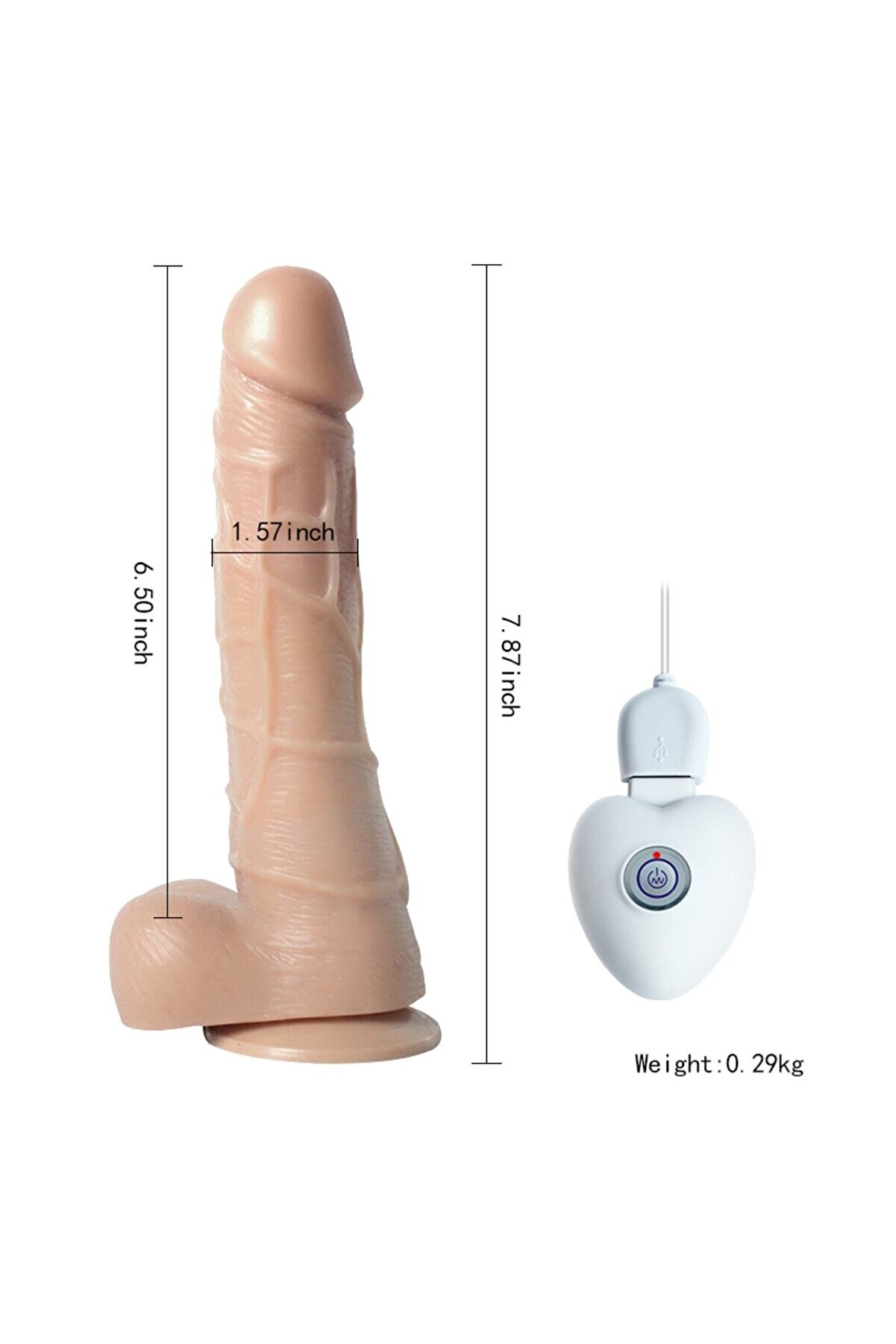 Erox Super Man Swayi̇ng 20 Cm Ti̇treşi̇mli̇ Reali̇sti̇k Peni̇s Di̇ldo Vi̇brat&ouml;r