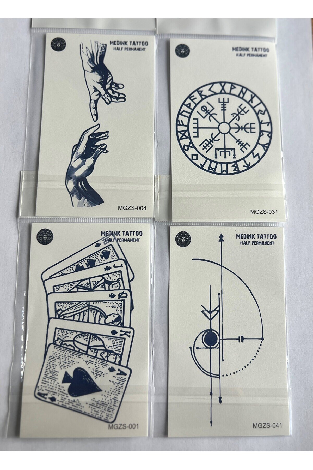 Ai̇rbrush Tattoo Şans 4 Adet Mi̇ni̇mal 11X8 Cm 3 Hafta Kalıcı Yarı Kalıcı Geçi̇ci̇ Dövme