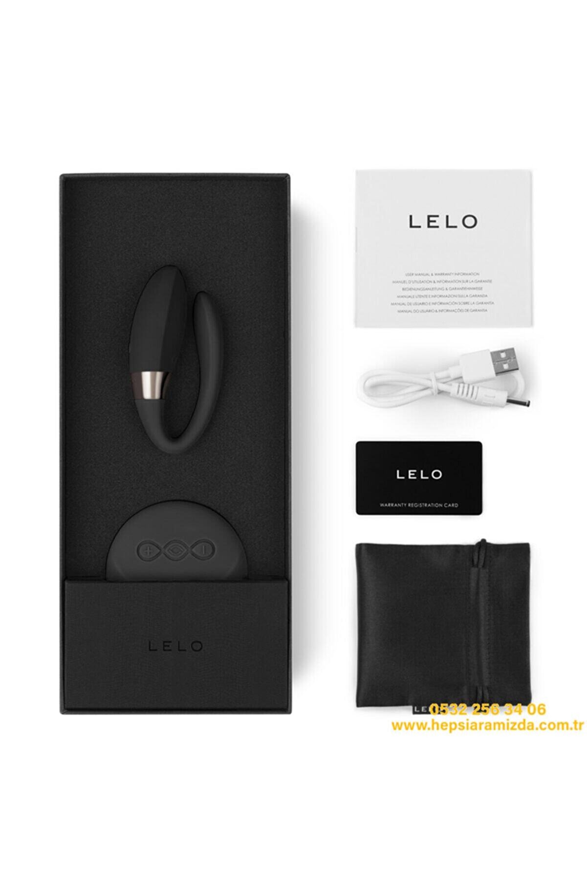 Lelo Ti̇ani̇ 2 Black &Ccedil;i̇ftlere &Ouml;zel Gi̇yi̇lebi̇len Kumandalı Vi̇brat&ouml;r