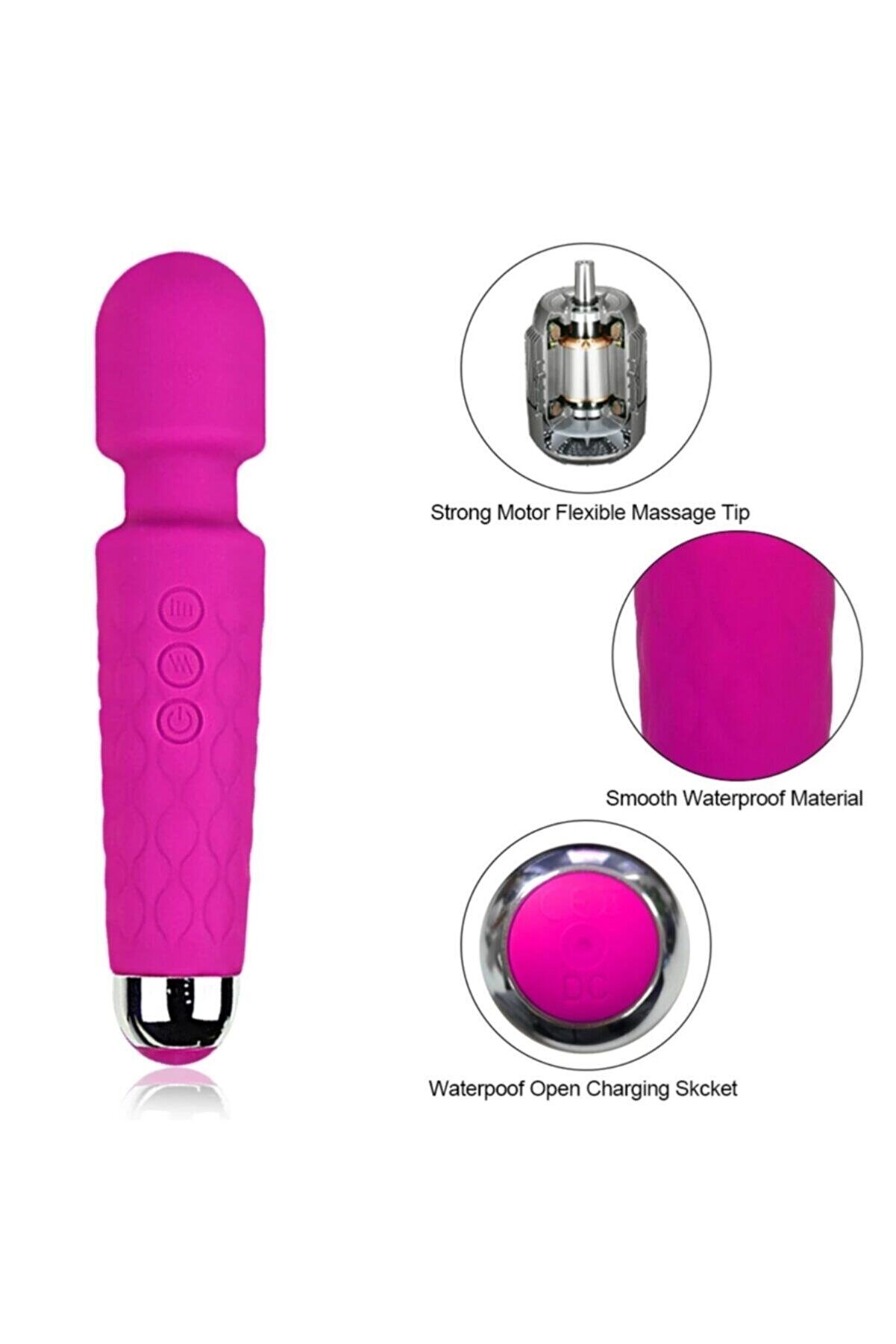 Erox Pembe Dokunmati̇k Şarjlı Di̇ldo Vi̇brat&ouml;r