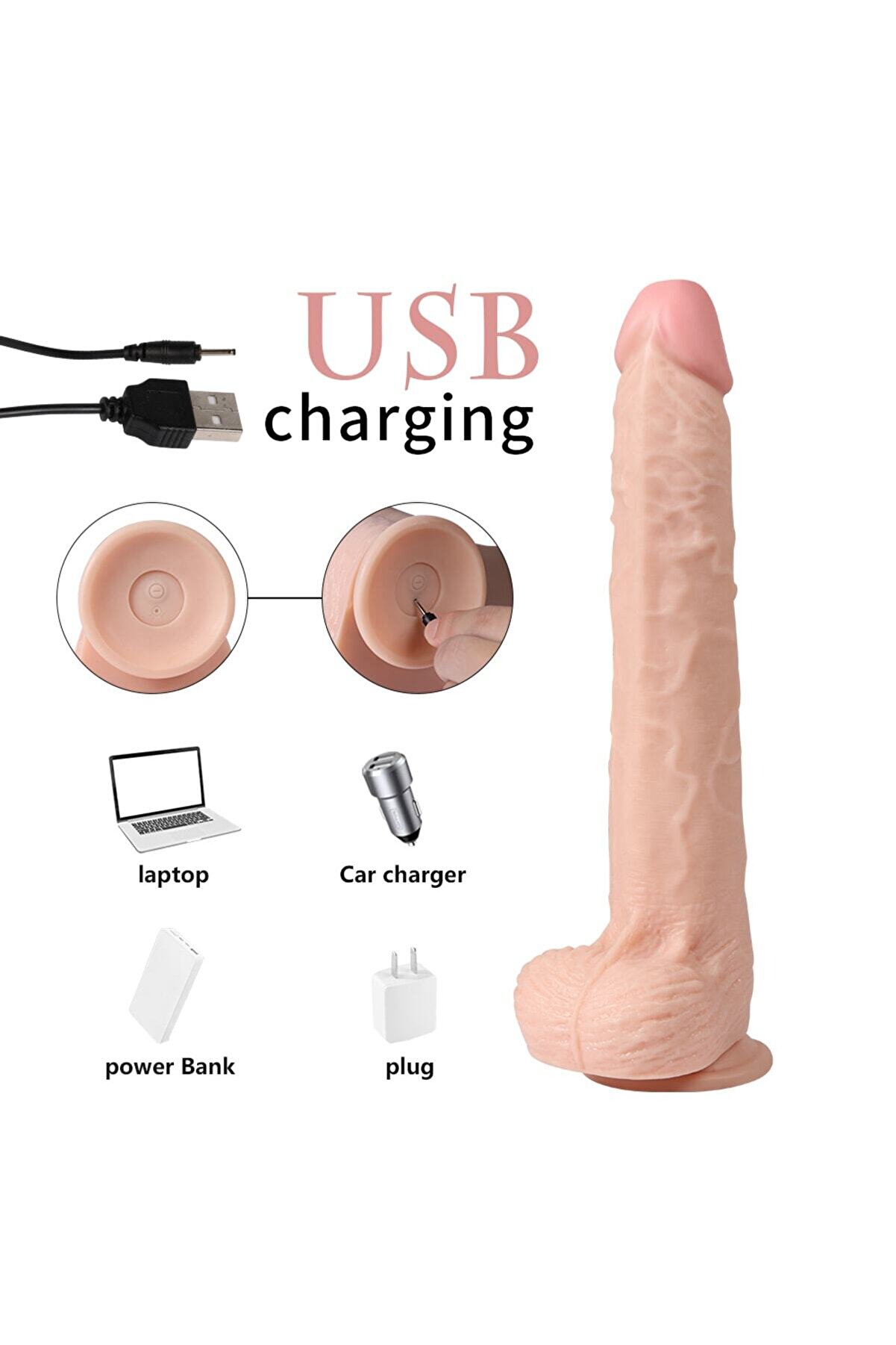 Erox Barth 29,5 Cm Uzaktan Kumandalı Şarjlı Reali̇sti̇k Peni̇s Di̇ldo Vi̇brat&ouml;r