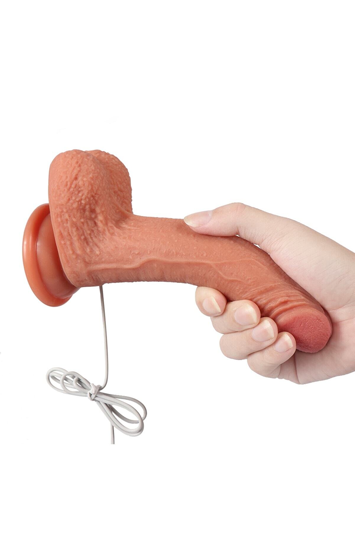 Erox Crowley 18 Cm Dual Layer &Ccedil;i̇ft Katmanlı Ti̇treşi̇mli̇ Reali̇sti̇k Peni̇s Di̇ldo Vi̇brat&ouml;r