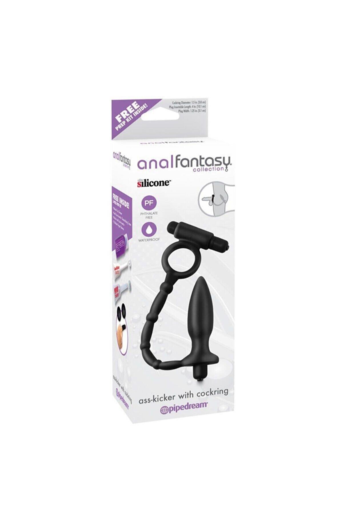 Erox Anal Ass-Ki̇cker Wi̇th Cockri̇ng Peni̇s Halkası Anal Plug Vi̇brat&ouml;r-Af3326-Cm1